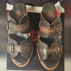 Freebird Men's Black Leather Sandals